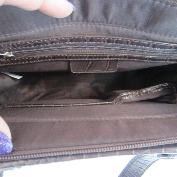 Unbranded Brown Heart/Love Double Handle Multi Compartment Purse - Picture 10 of 10